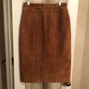 Vintage Brown Suede Skirt